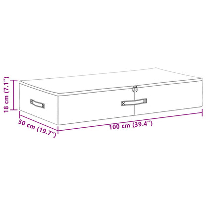 vidaXL Storage Box 6 pcs Grey 100 x 50 x 18 cm Non-woven fabric