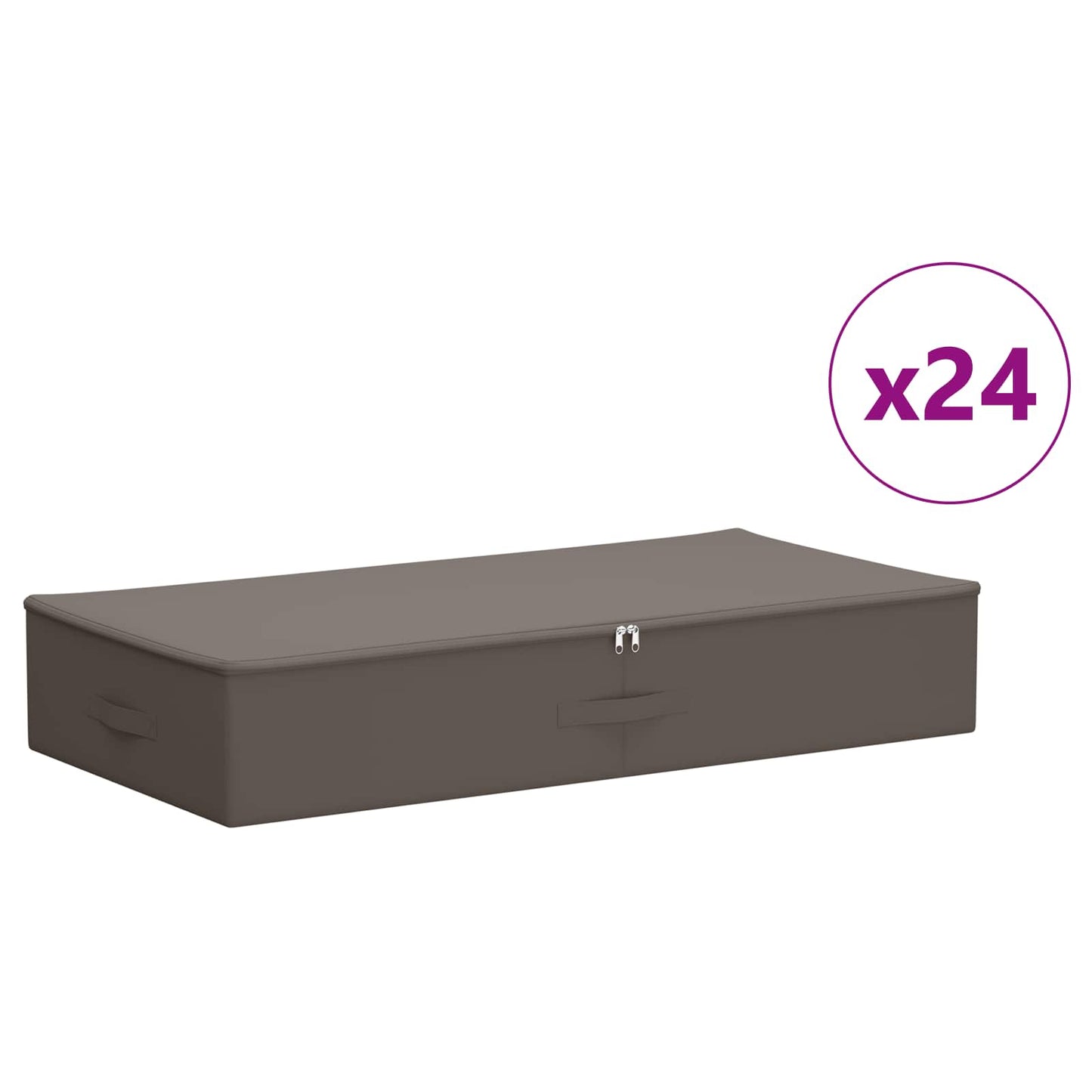 vidaXL Storage Box 24 pcs Grey 100 x 50 x 18 cm Non-woven fabric