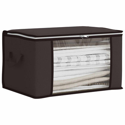 vidaXL Storage Box with Transparent Side Window 2 pcs Anthracite