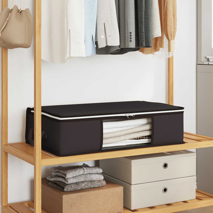 vidaXL Storage Box with Transparent Side Window 2 pcs Anthracite