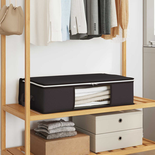 vidaXL Storage Box with Transparent Side Window 2 pcs Anthracite
