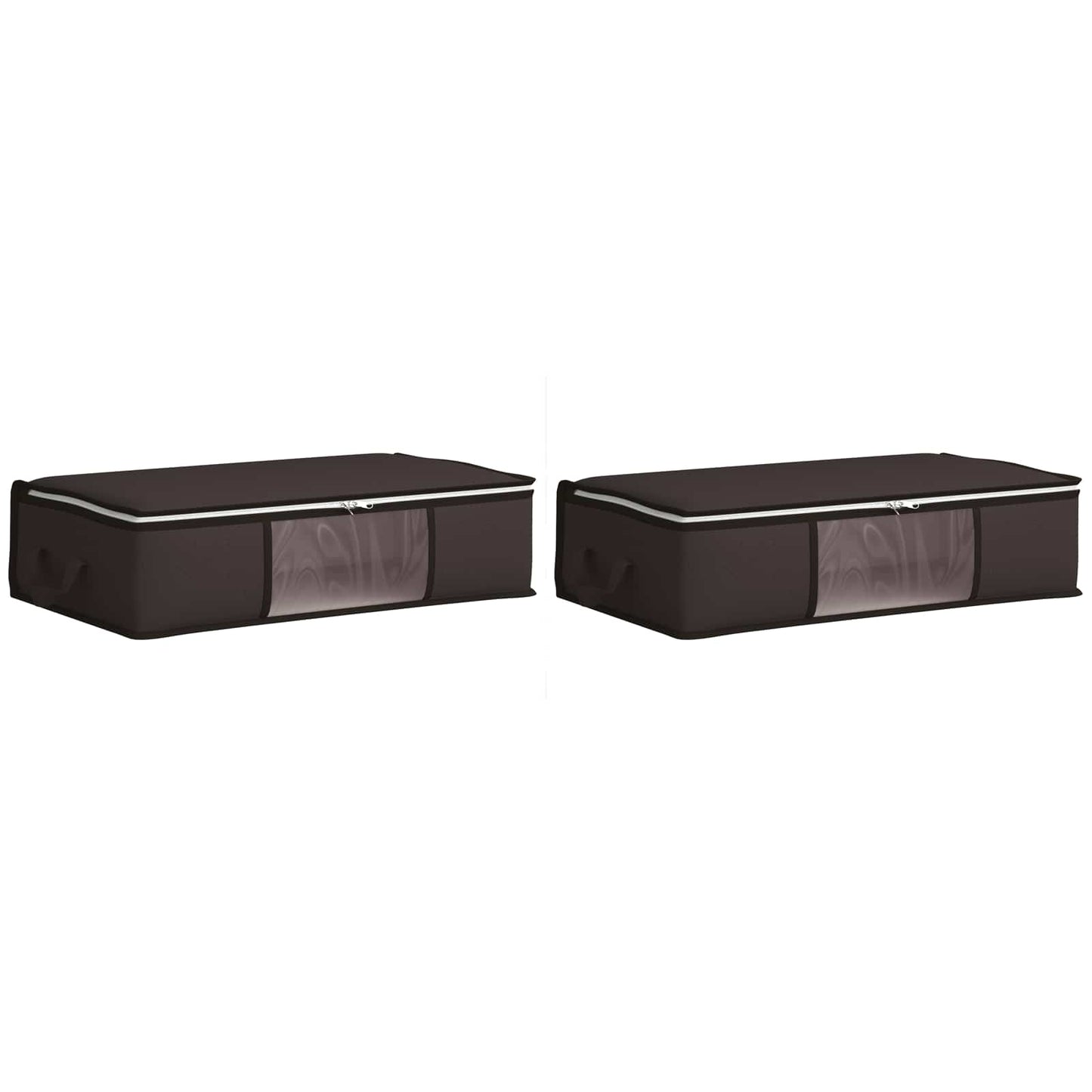 vidaXL Storage Box with Transparent Side Window 2 pcs Anthracite