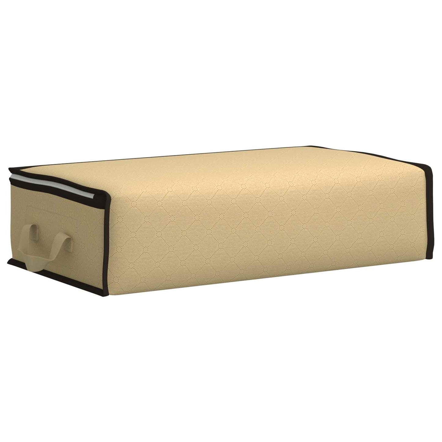 vidaXL Storage Box with Transparent Side Window Cream 70 x 40 x 18 cm