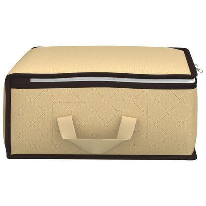 vidaXL Storage Box with Transparent Side Window Cream 70 x 40 x 18 cm
