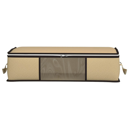 vidaXL Storage Box with Transparent Side Window 2 pcs Cream