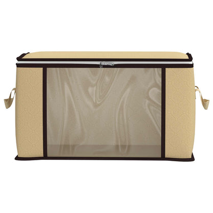 vidaXL Storage Box with Transparent Side Window 6 pcs Cream