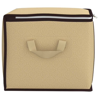 vidaXL Storage Box with Transparent Side Window 6 pcs Cream
