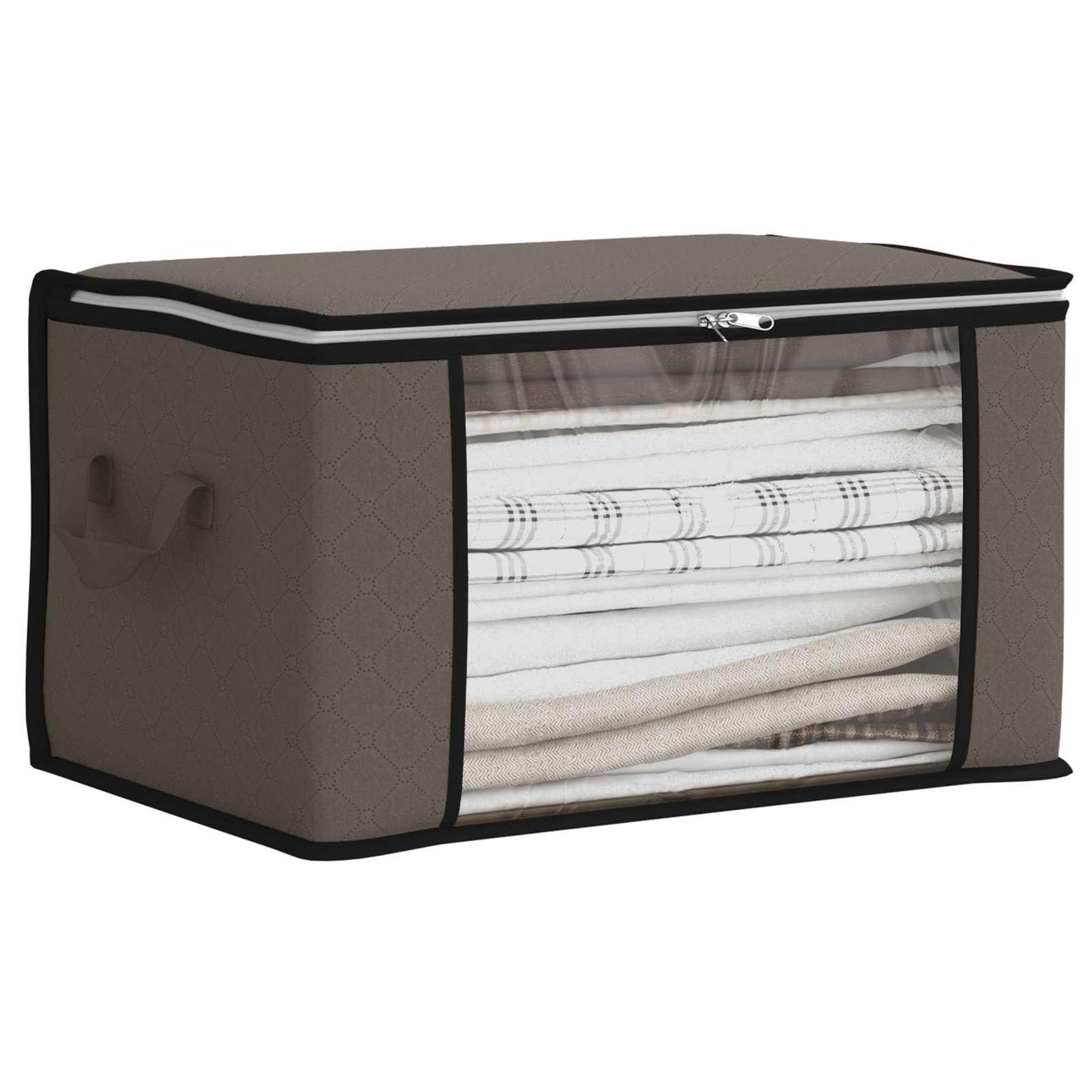 vidaXL Storage Box with Transparent Side Window 2 pcs Grey