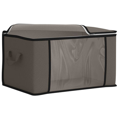 vidaXL Storage Box with Transparent Side Window 6 pcs Grey
