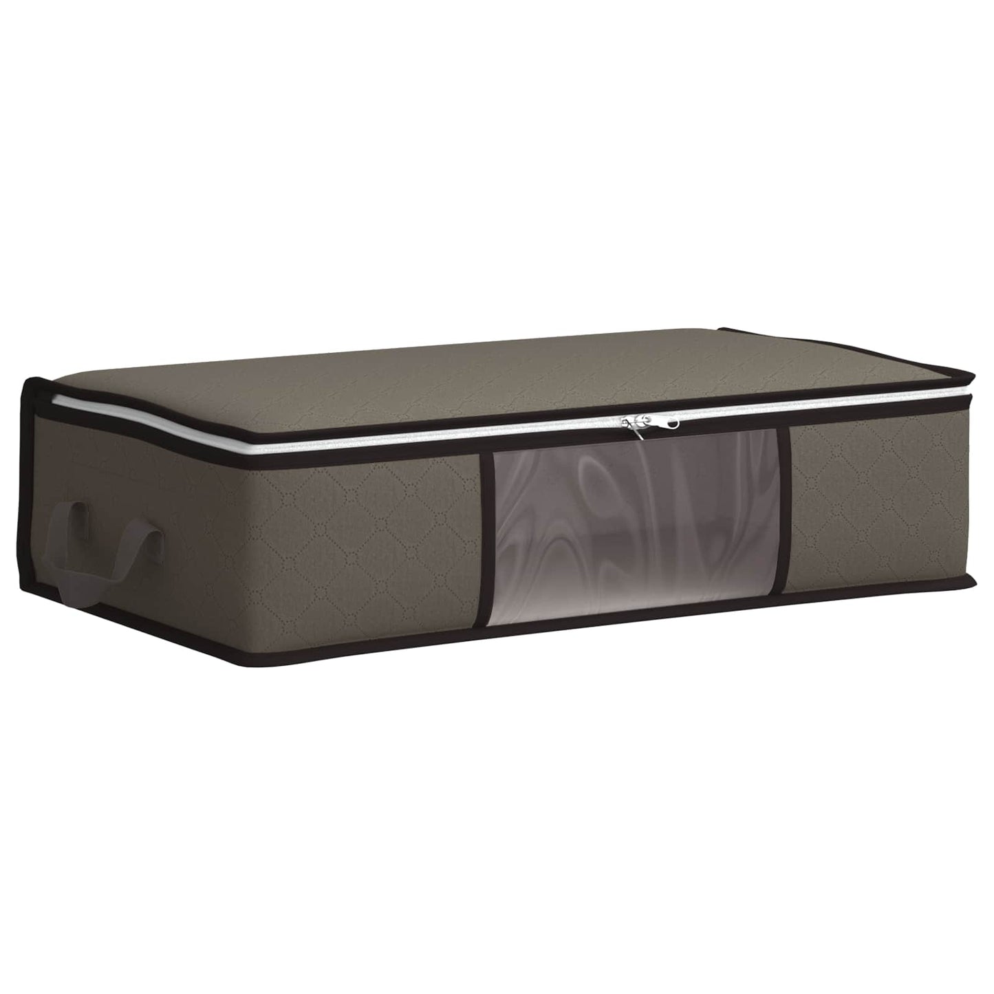 vidaXL Storage Box with Transparent Side Window Grey 70 x 40 x 18 cm