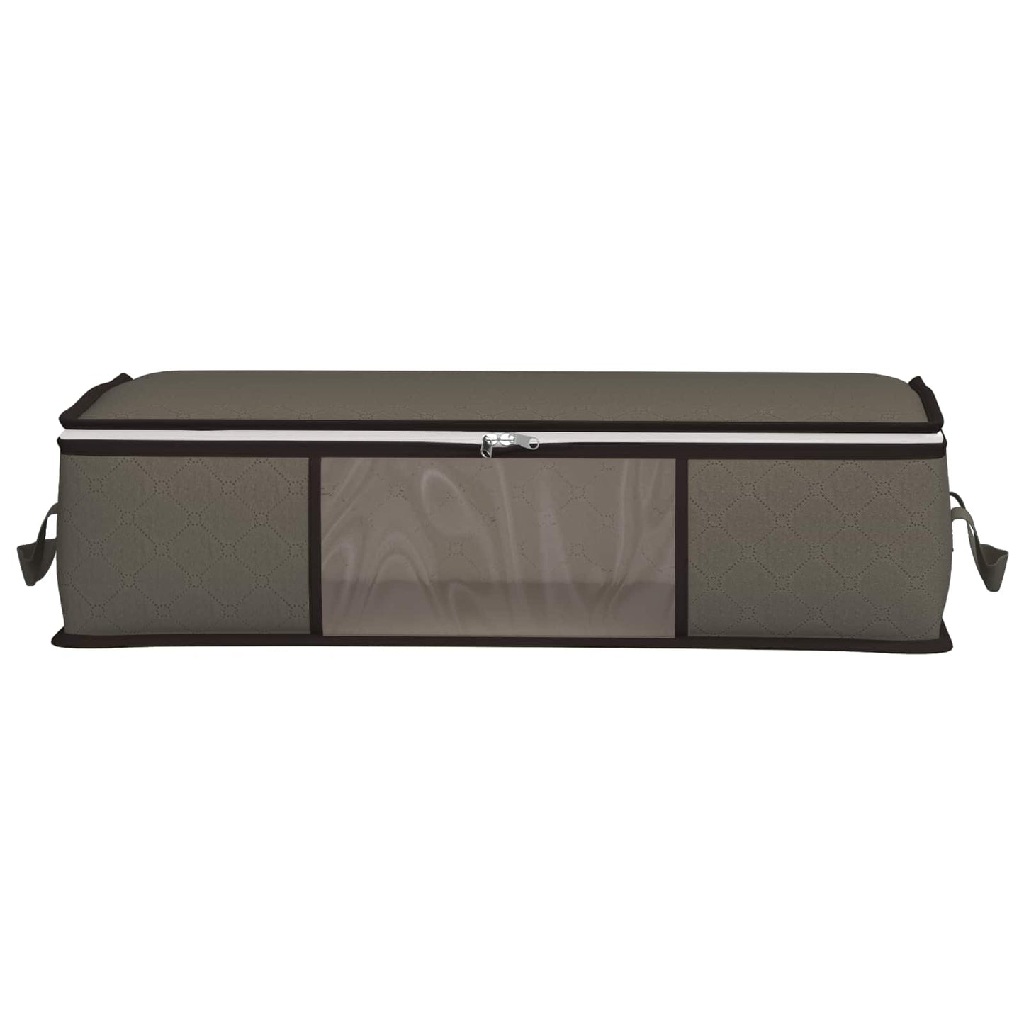 vidaXL Storage Box with Transparent Side Window 2 pcs Grey