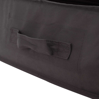 vidaXL Storage Box with Transparent Top Window 2 pcs Anthracite