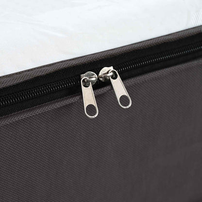 vidaXL Storage Box with Transparent Top Window 2 pcs Anthracite
