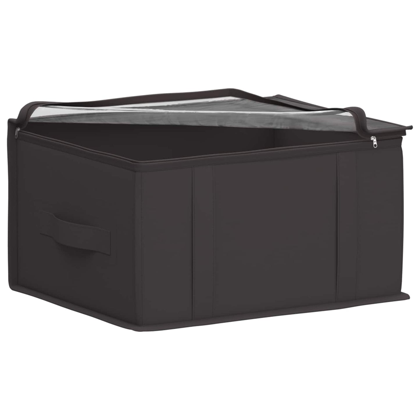 vidaXL Storage Box with Transparent Top Window 2 pcs Anthracite