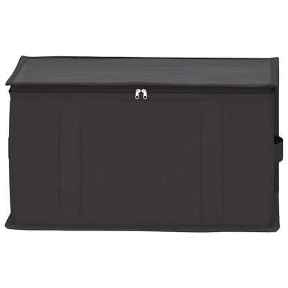 vidaXL Storage Box with Transparent Top Window 2 pcs Anthracite