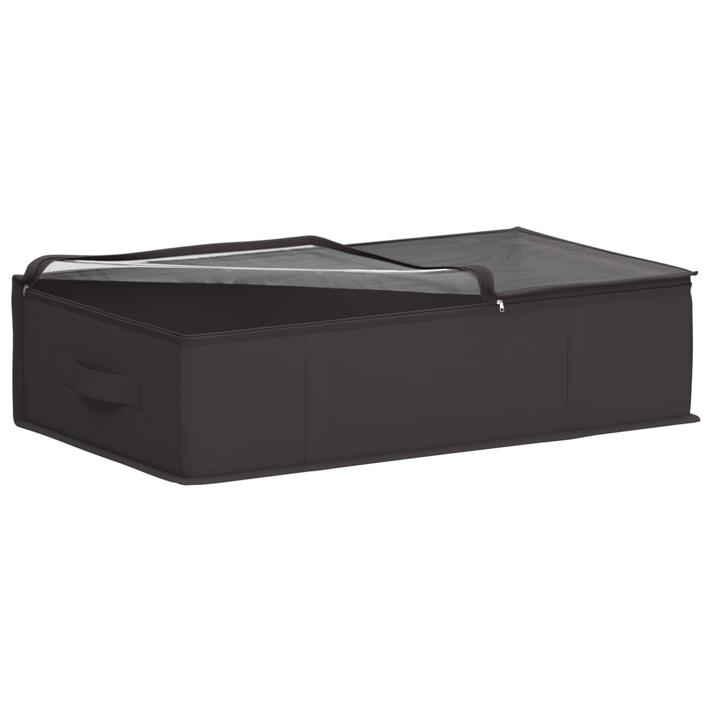 vidaXL Storage Box with Transparent Top Window 2 pcs Anthracite