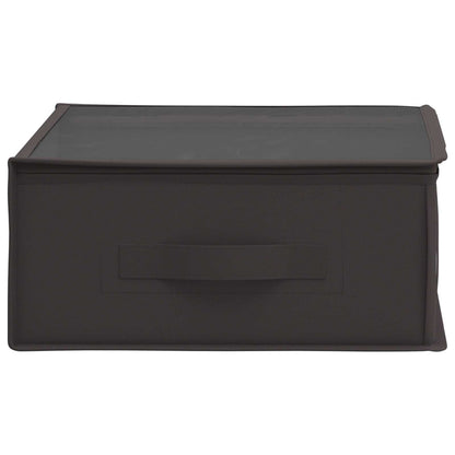 vidaXL Storage Box with Transparent Top Window 6 pcs Anthracite