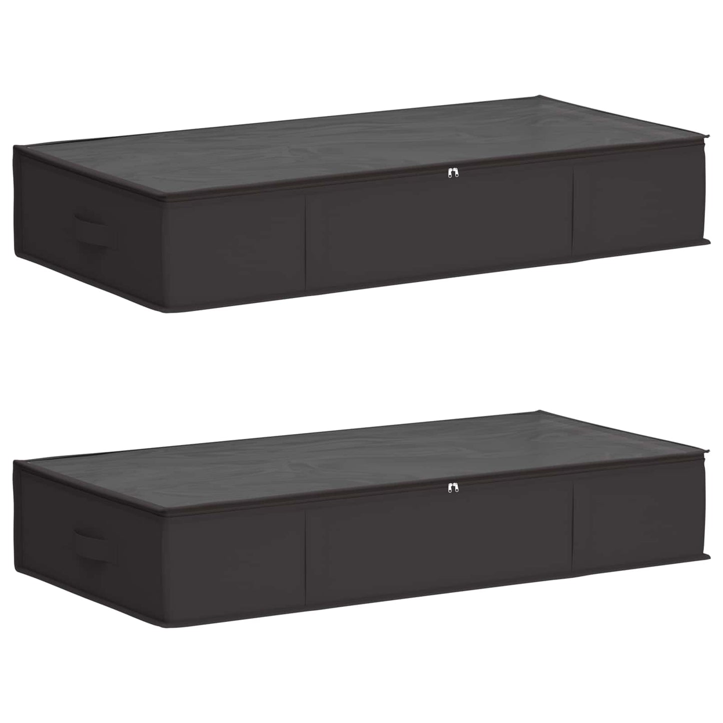 vidaXL Storage Box with Transparent Top Window 2 pcs Anthracite