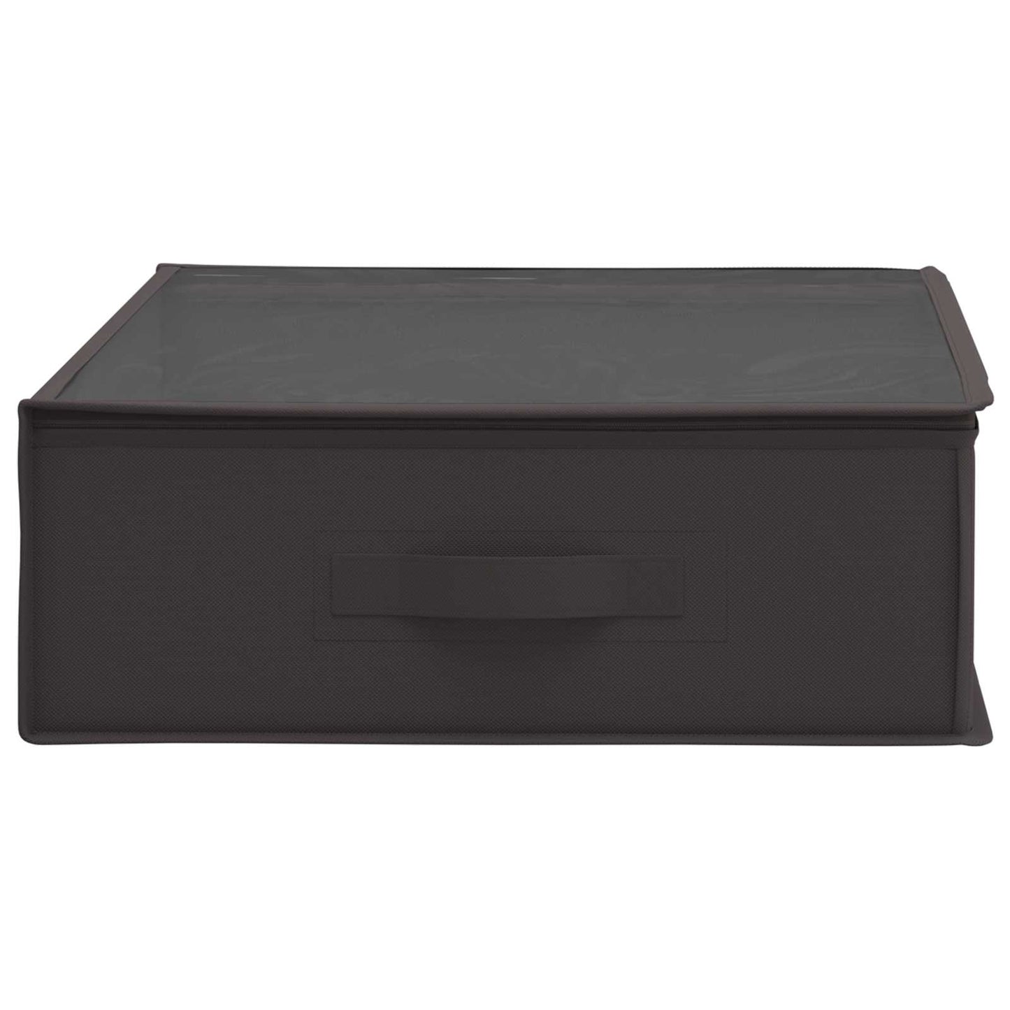 vidaXL Storage Box with Transparent Top Window 2 pcs Anthracite