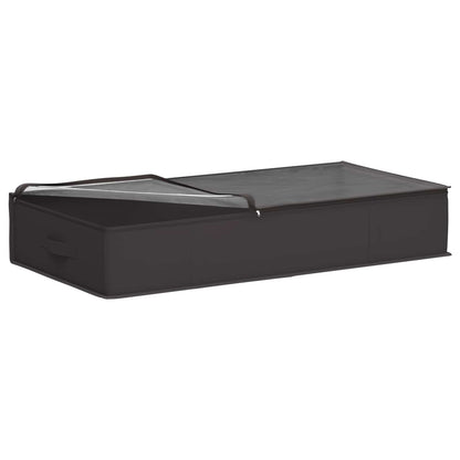 vidaXL Storage Box with Transparent Top Window 2 pcs Anthracite