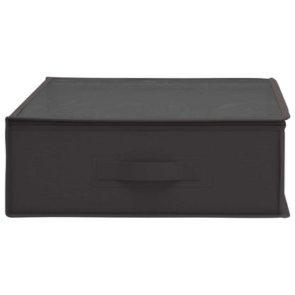 vidaXL Storage Box with Transparent Top Window 6 pcs Anthracite