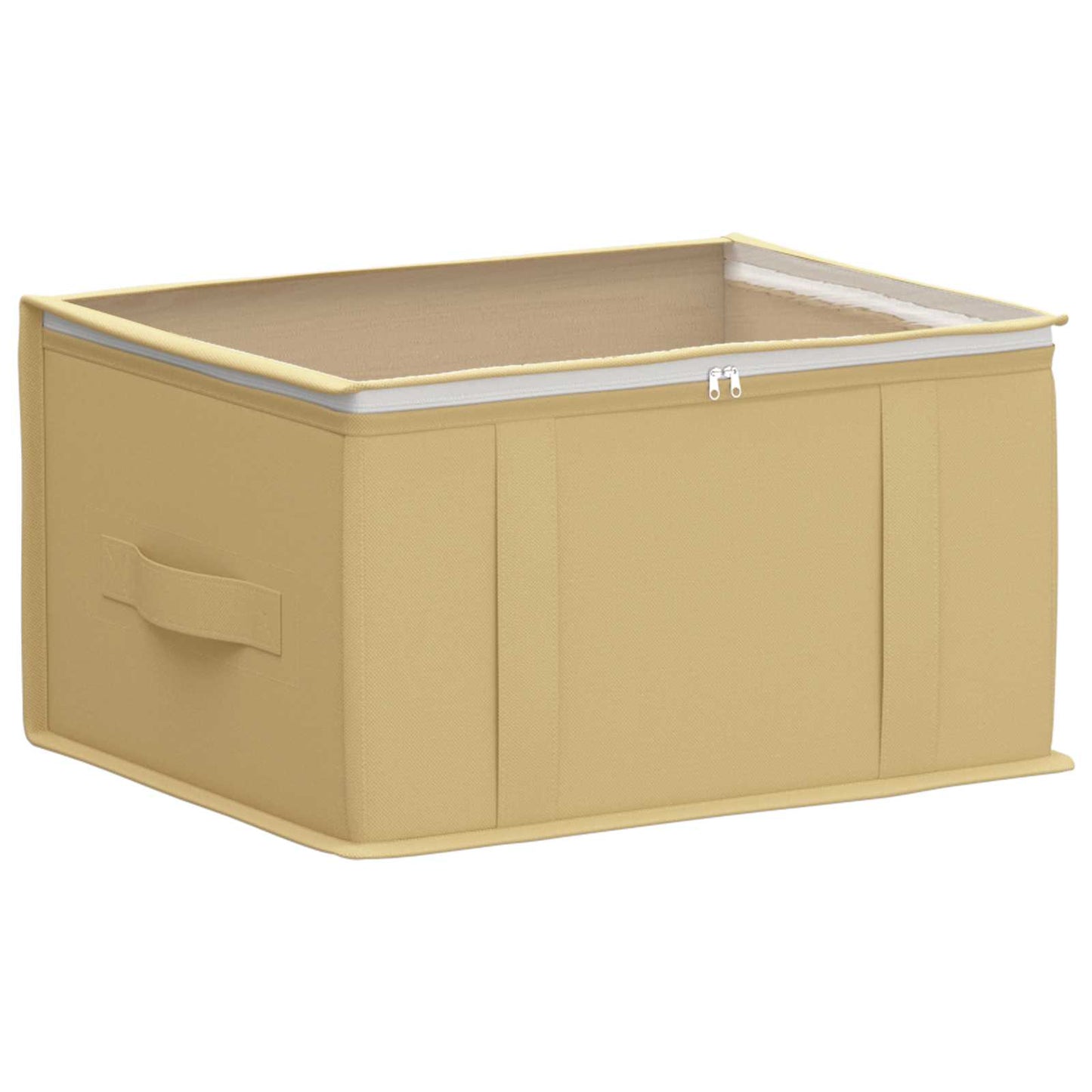 vidaXL Storage Box with Transparent Top Window Cream 43 x 34 x 23 cm