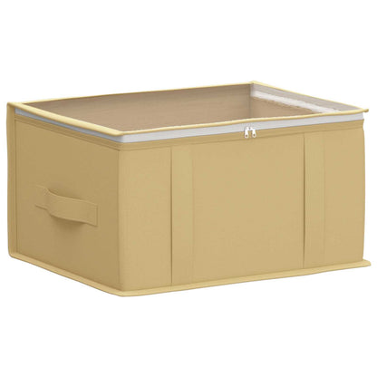 vidaXL Storage Box with Transparent Top Window Cream 43 x 34 x 23 cm