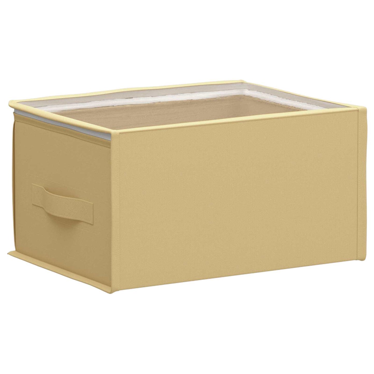vidaXL Storage Box with Transparent Top Window Cream 43 x 34 x 23 cm
