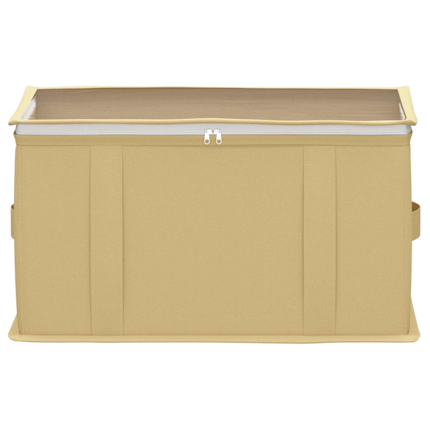 vidaXL Storage Box with Transparent Top Window Cream 43 x 34 x 23 cm