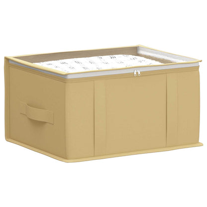 vidaXL Storage Box with Transparent Top Window Cream 43 x 34 x 23 cm
