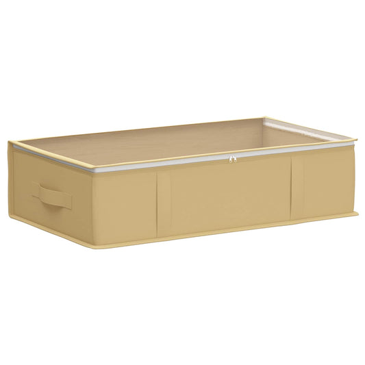 vidaXL Storage Box with Transparent Top Window Cream 70 x 40 x 18 cm