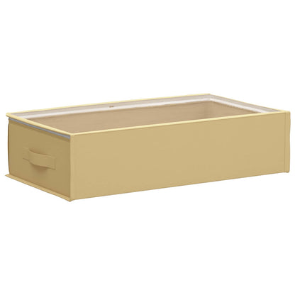 vidaXL Storage Box with Transparent Top Window Cream 70 x 40 x 18 cm
