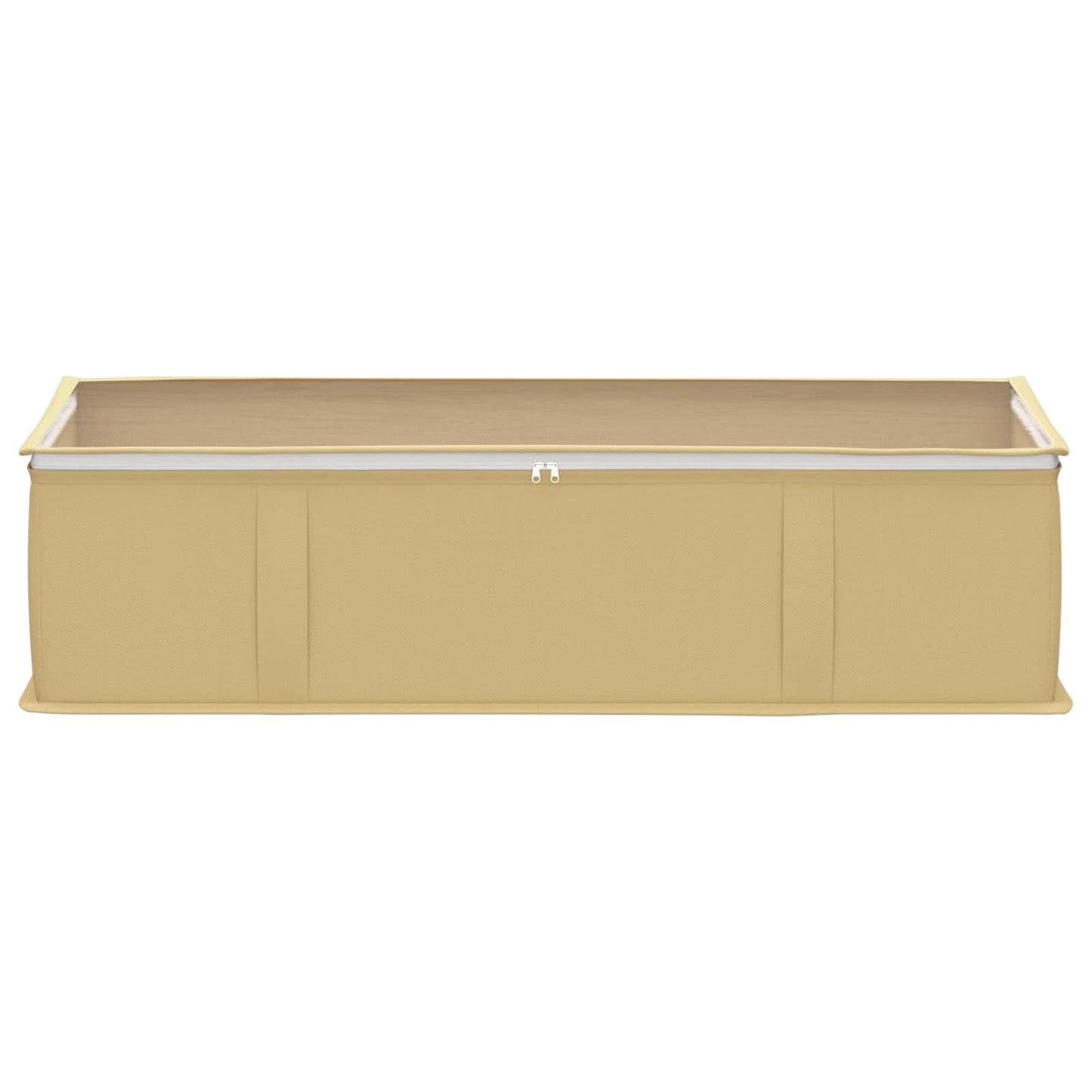 vidaXL Storage Box with Transparent Top Window Cream 70 x 40 x 18 cm