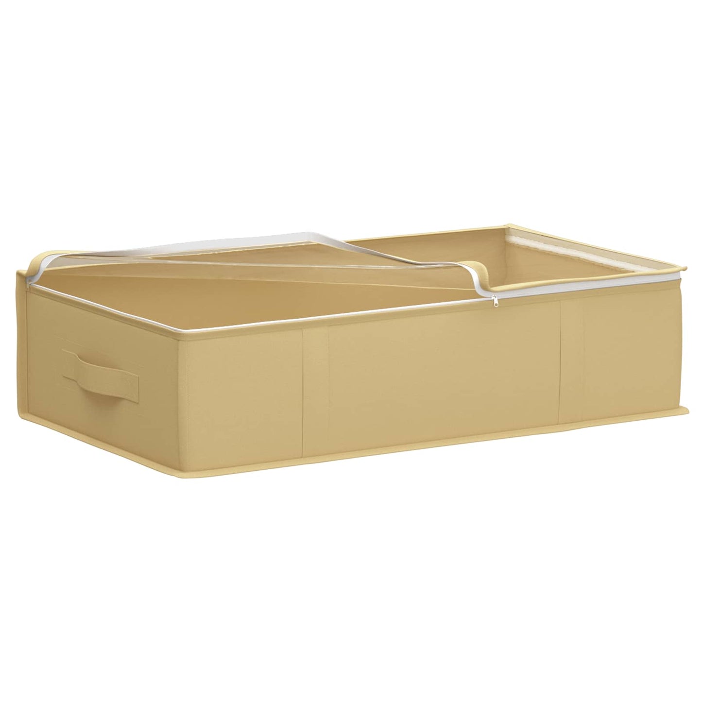 vidaXL Storage Box with Transparent Top Window 6 pcs Cream