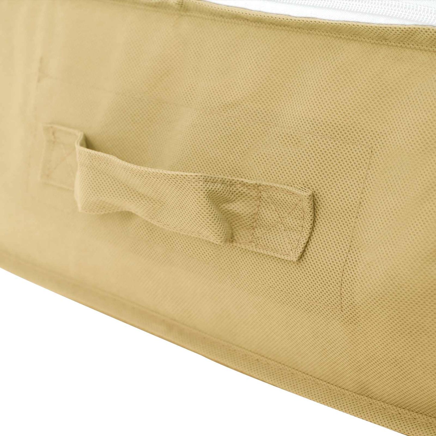 vidaXL Storage Box with Transparent Top Window Cream 100 x 50 x 18 cm