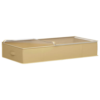 vidaXL Storage Box with Transparent Top Window Cream 100 x 50 x 18 cm