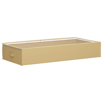 vidaXL Storage Box with Transparent Top Window Cream 100 x 50 x 18 cm
