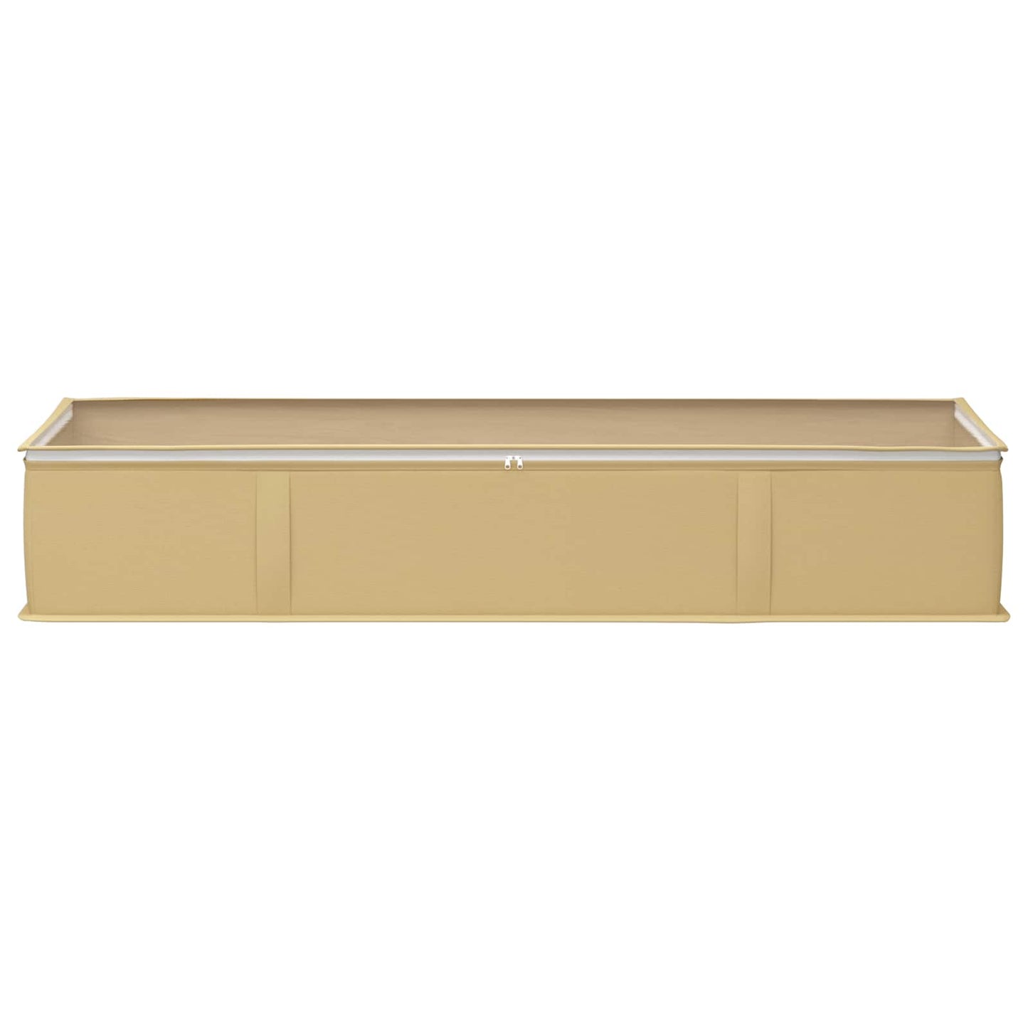 vidaXL Storage Box with Transparent Top Window Cream 100 x 50 x 18 cm