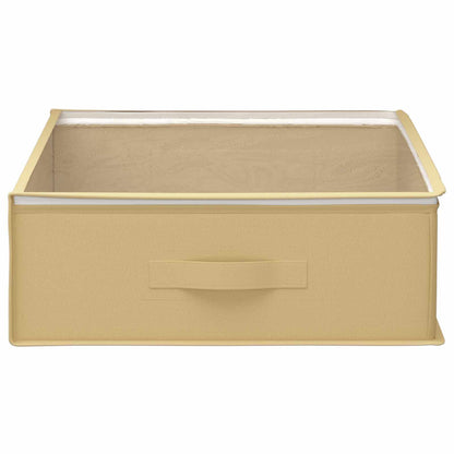 vidaXL Storage Box with Transparent Top Window Cream 100 x 50 x 18 cm