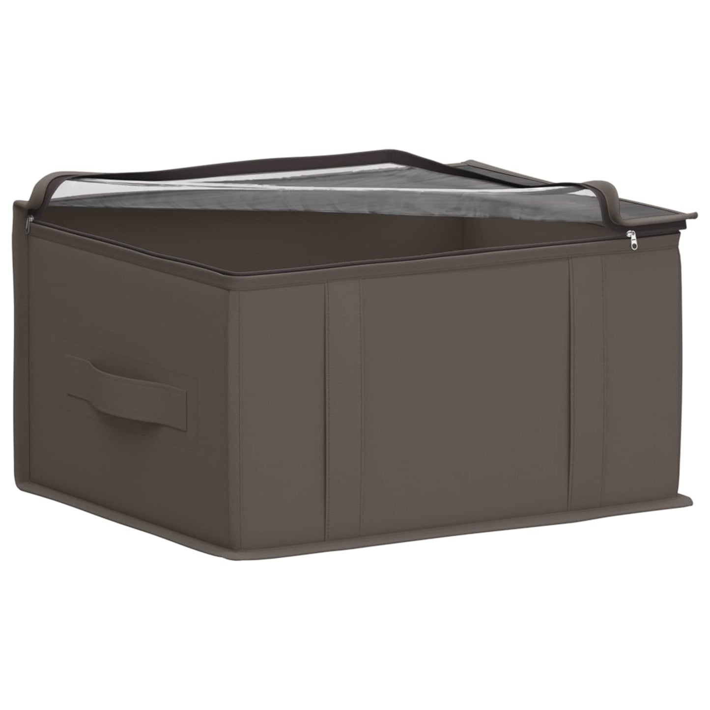 vidaXL Storage Box with Transparent Top Window Grey 43 x 34 x 23 cm