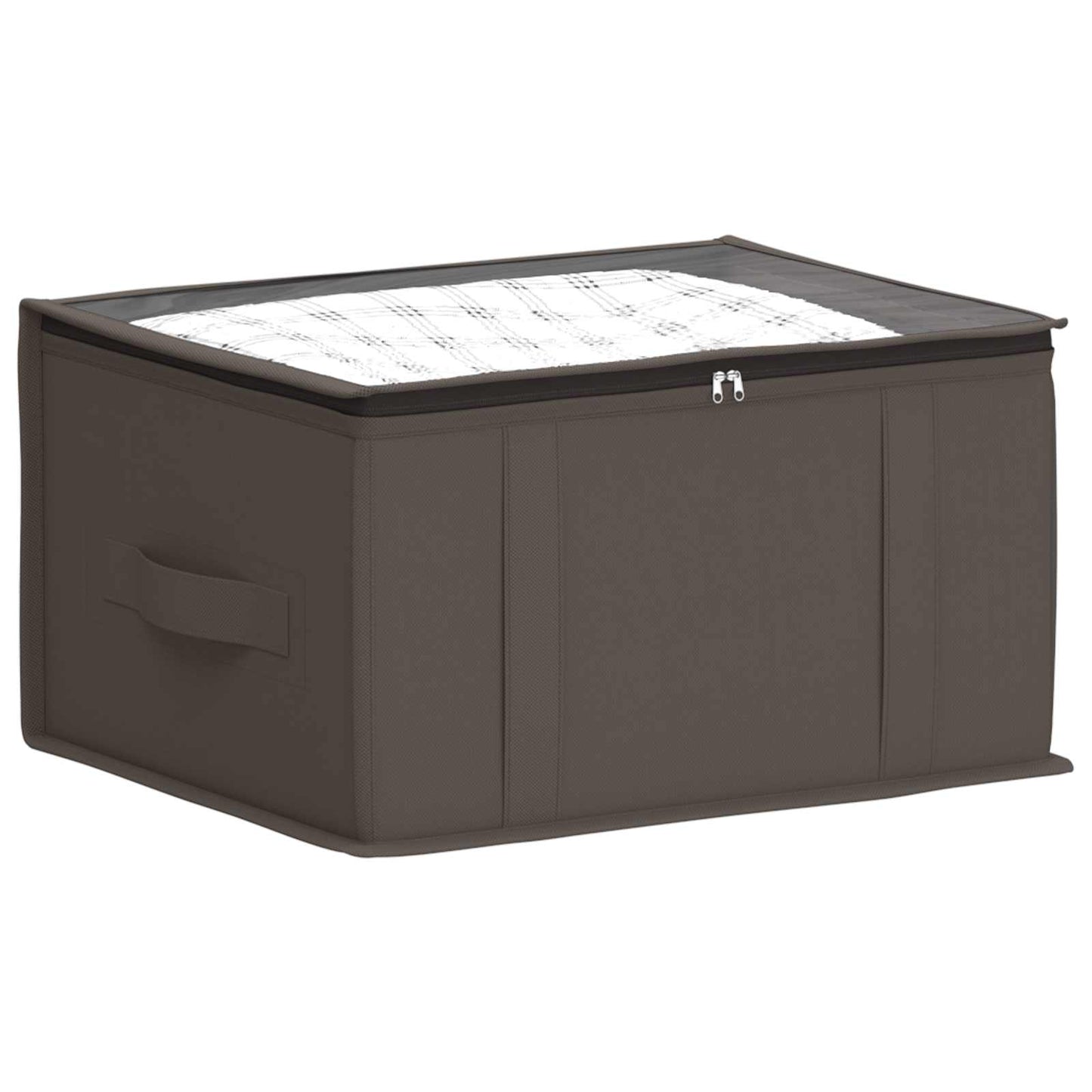 vidaXL Storage Box with Transparent Top Window Grey 43 x 34 x 23 cm