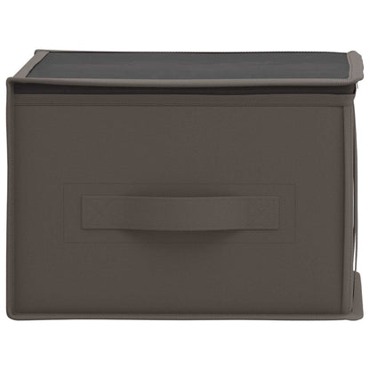 vidaXL Storage Box with Transparent Top Window Grey 43 x 34 x 23 cm