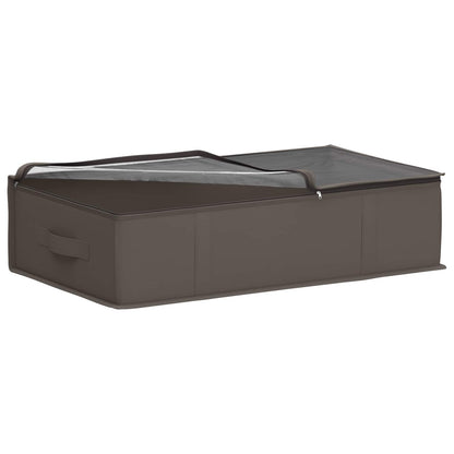 vidaXL Storage Box with Transparent Top Window Grey 70 x 40 x 18 cm
