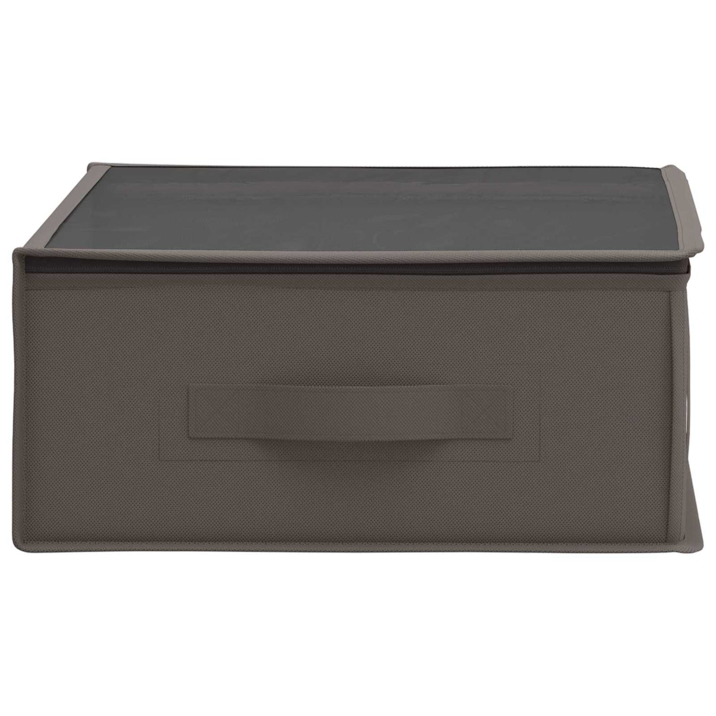 vidaXL Storage Box with Transparent Top Window 2 pcs Grey