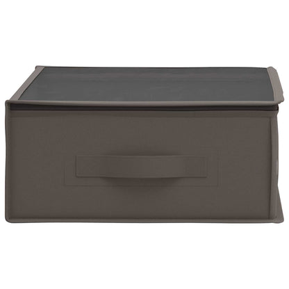 vidaXL Storage Box with Transparent Top Window 6 pcs Grey