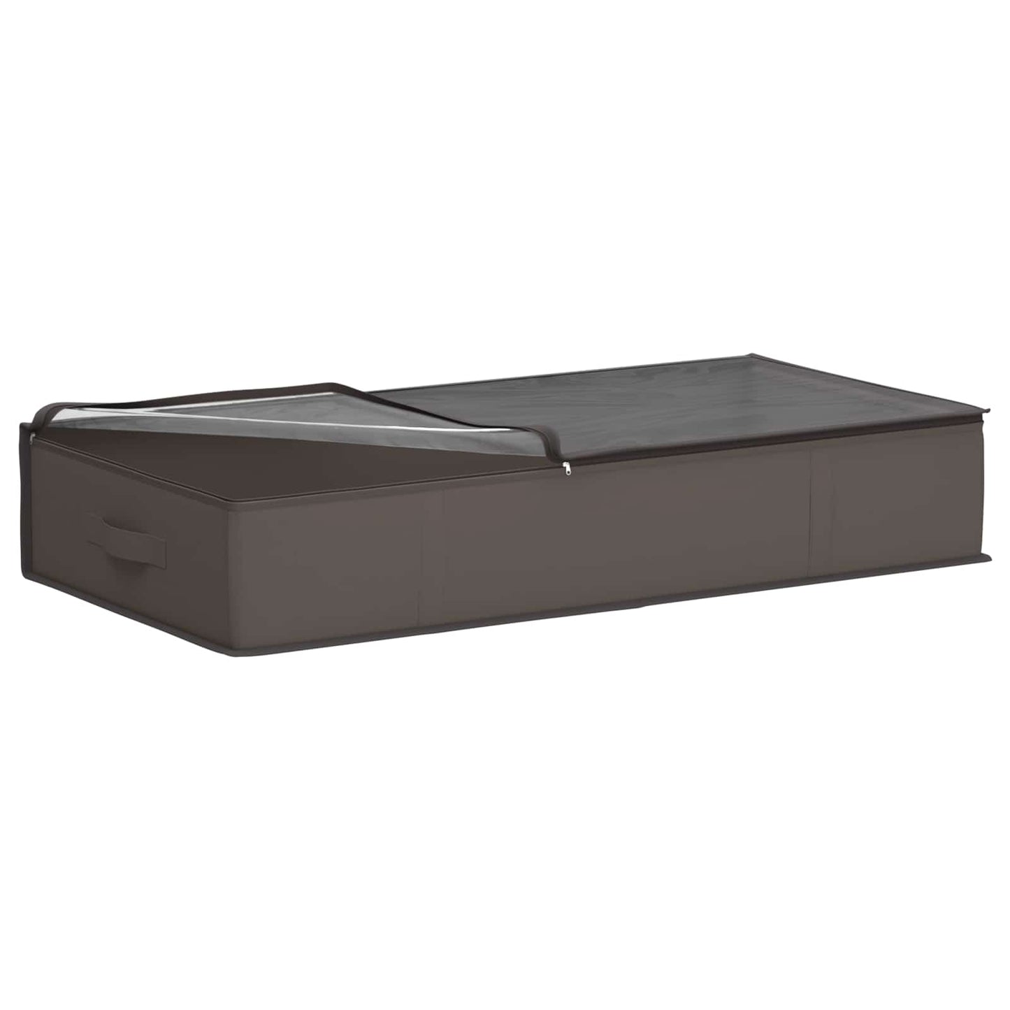 vidaXL Storage Box with Transparent Top Window Grey 90 x 48 x 15 cm