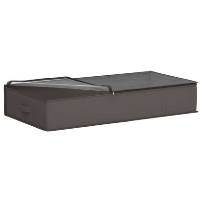 vidaXL Storage Box with Transparent Top Window 2 pcs Grey