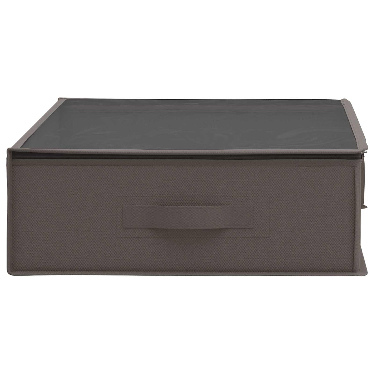 vidaXL Storage Box with Transparent Top Window Grey 100 x 50 x 18 cm