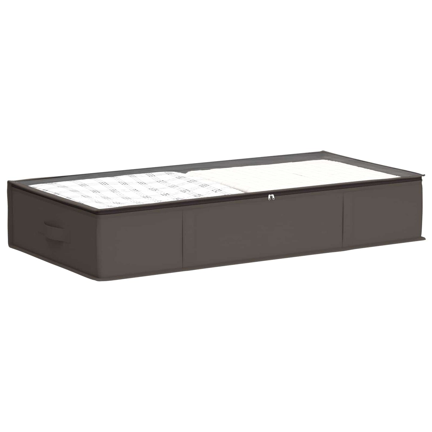 vidaXL Storage Box with Transparent Top Window 2 pcs Grey