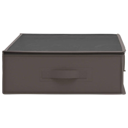 vidaXL Storage Box with Transparent Top Window 2 pcs Grey
